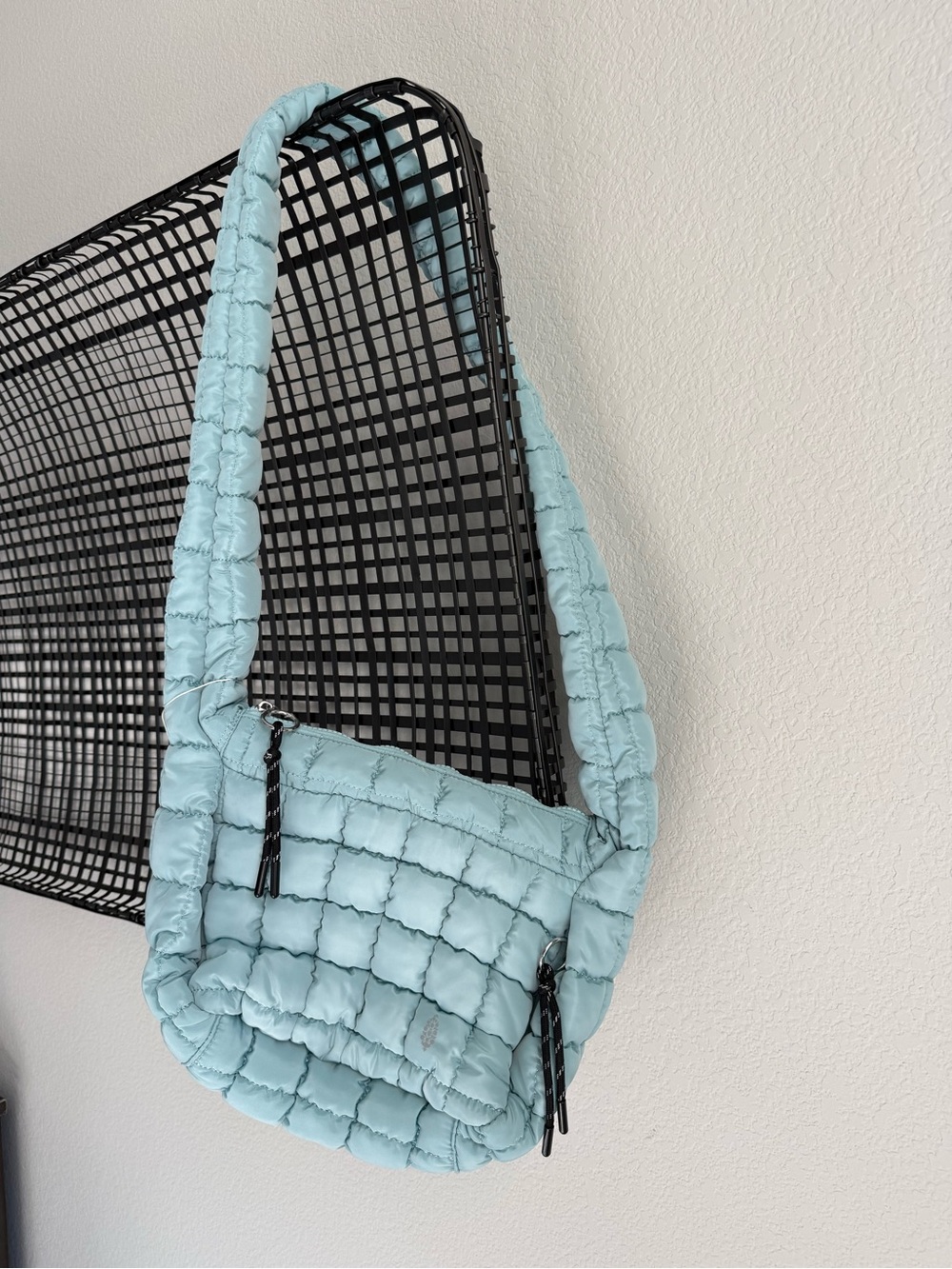 Free people Quilted Baby Carryall Sling Bag Sterling blue